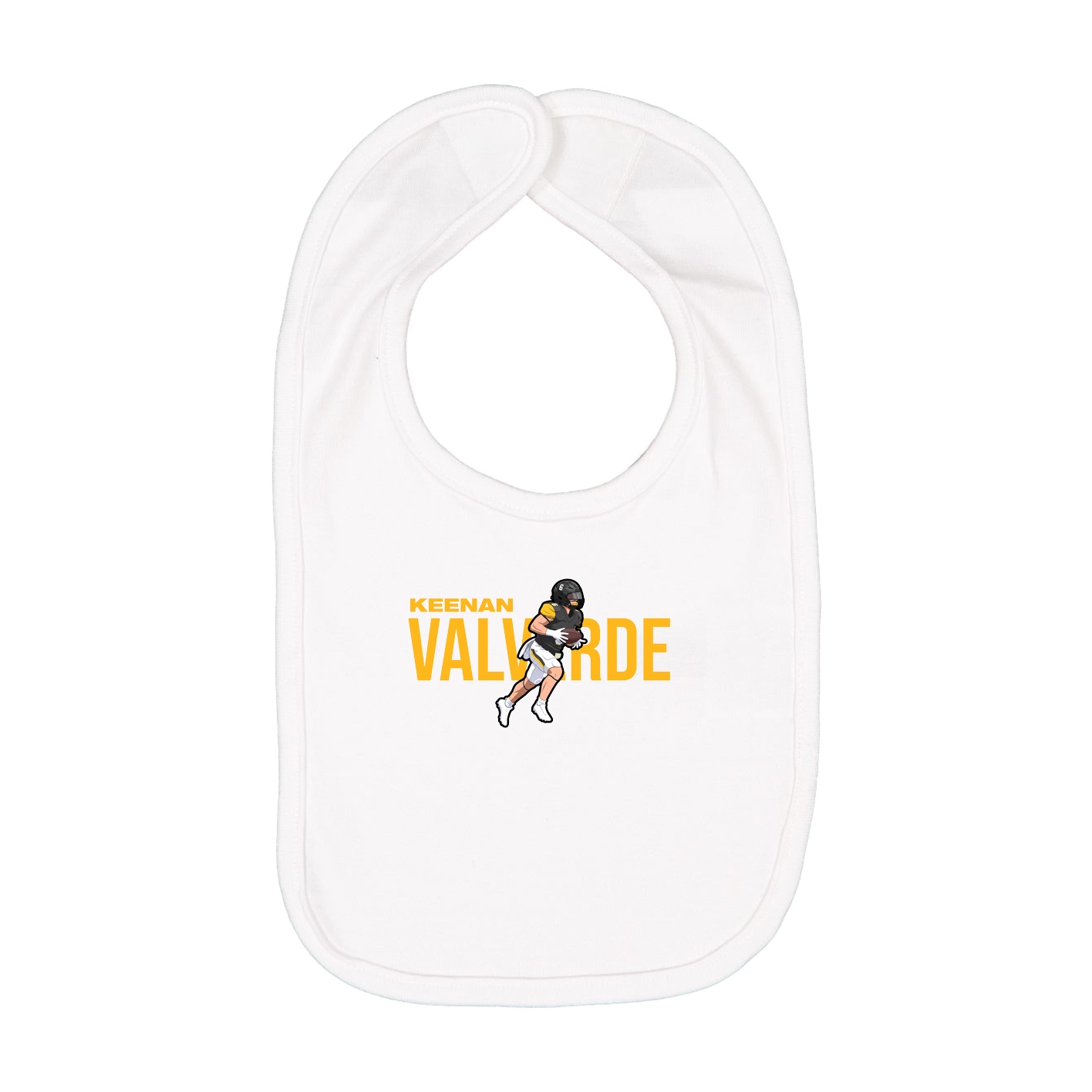 Infant Bib — Player Name in White