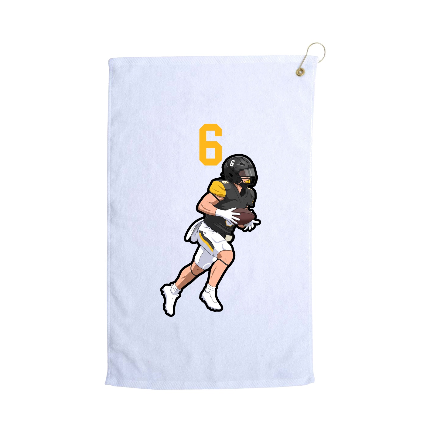 Golf Towel — Number Top in White