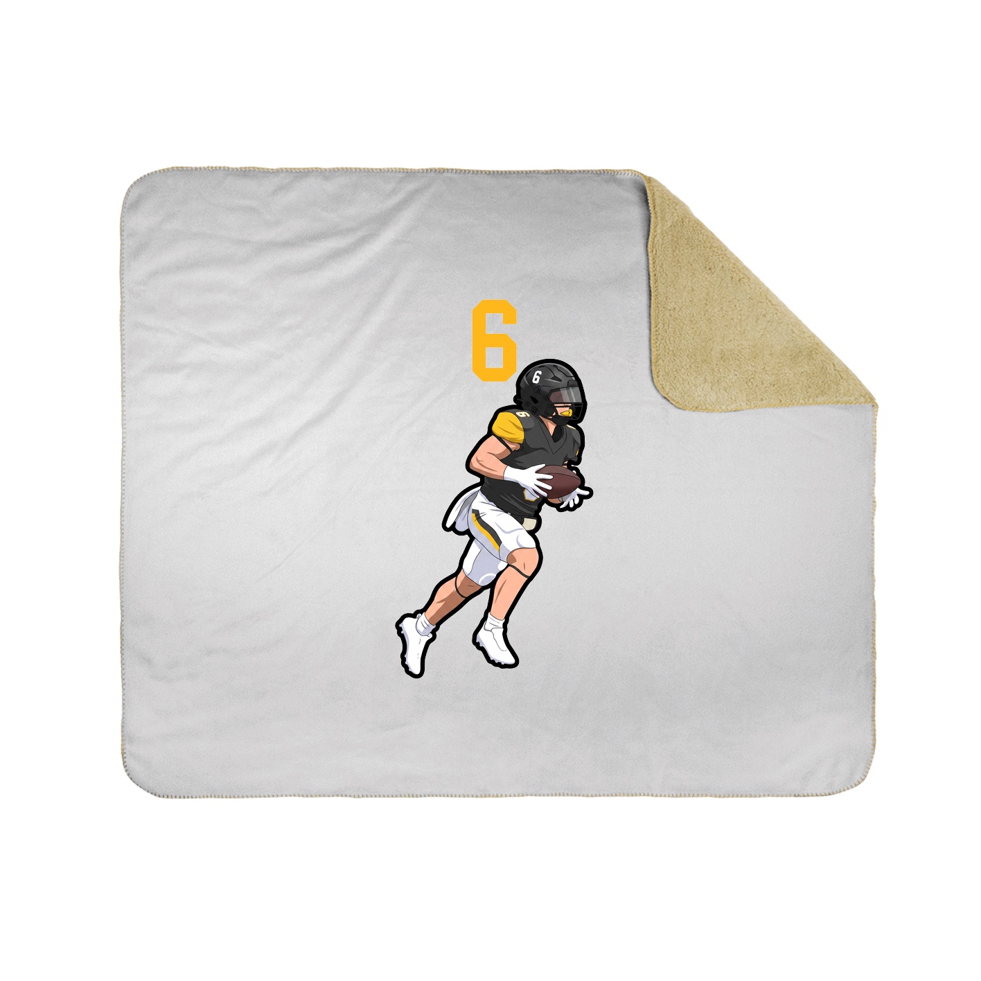 Throw Blanket — Number Top in White