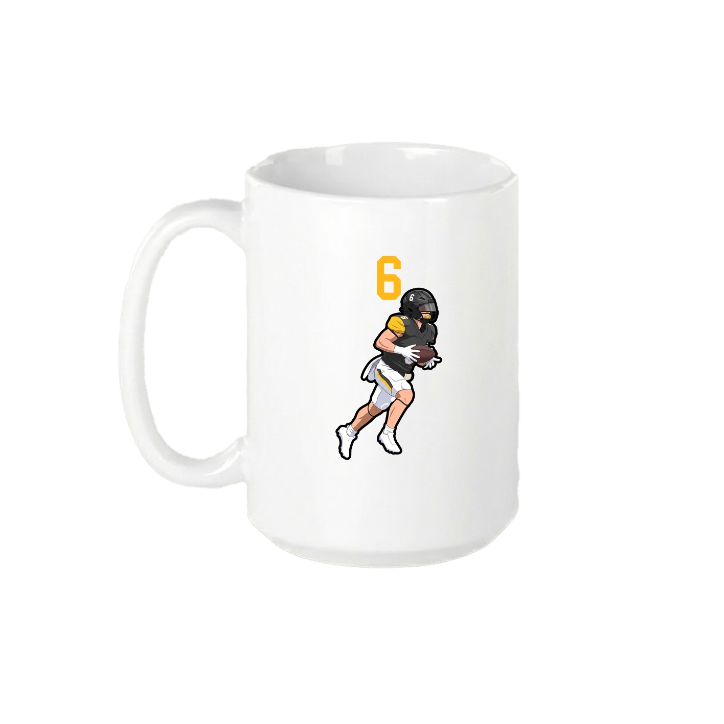 15oz Coffee Mug — Number Top in White