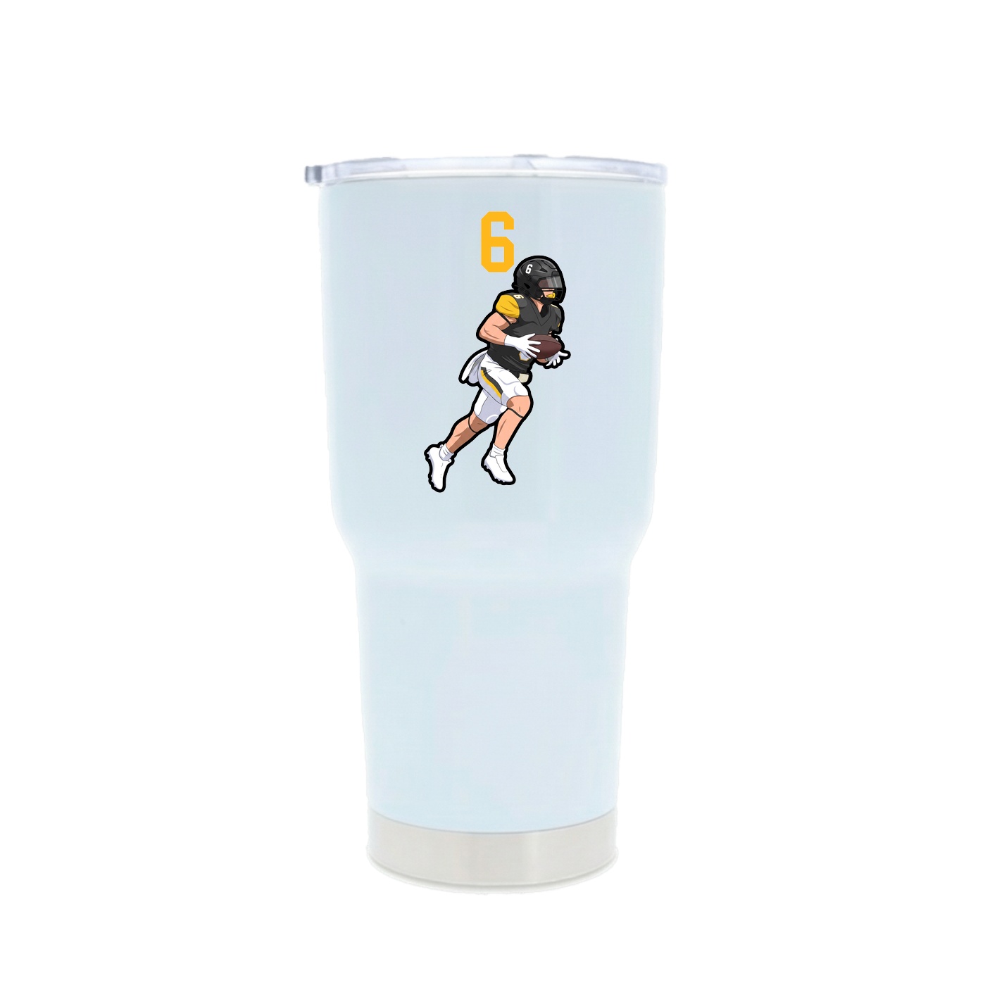 30oz Stainless Steel Tumbler — Number Top in White