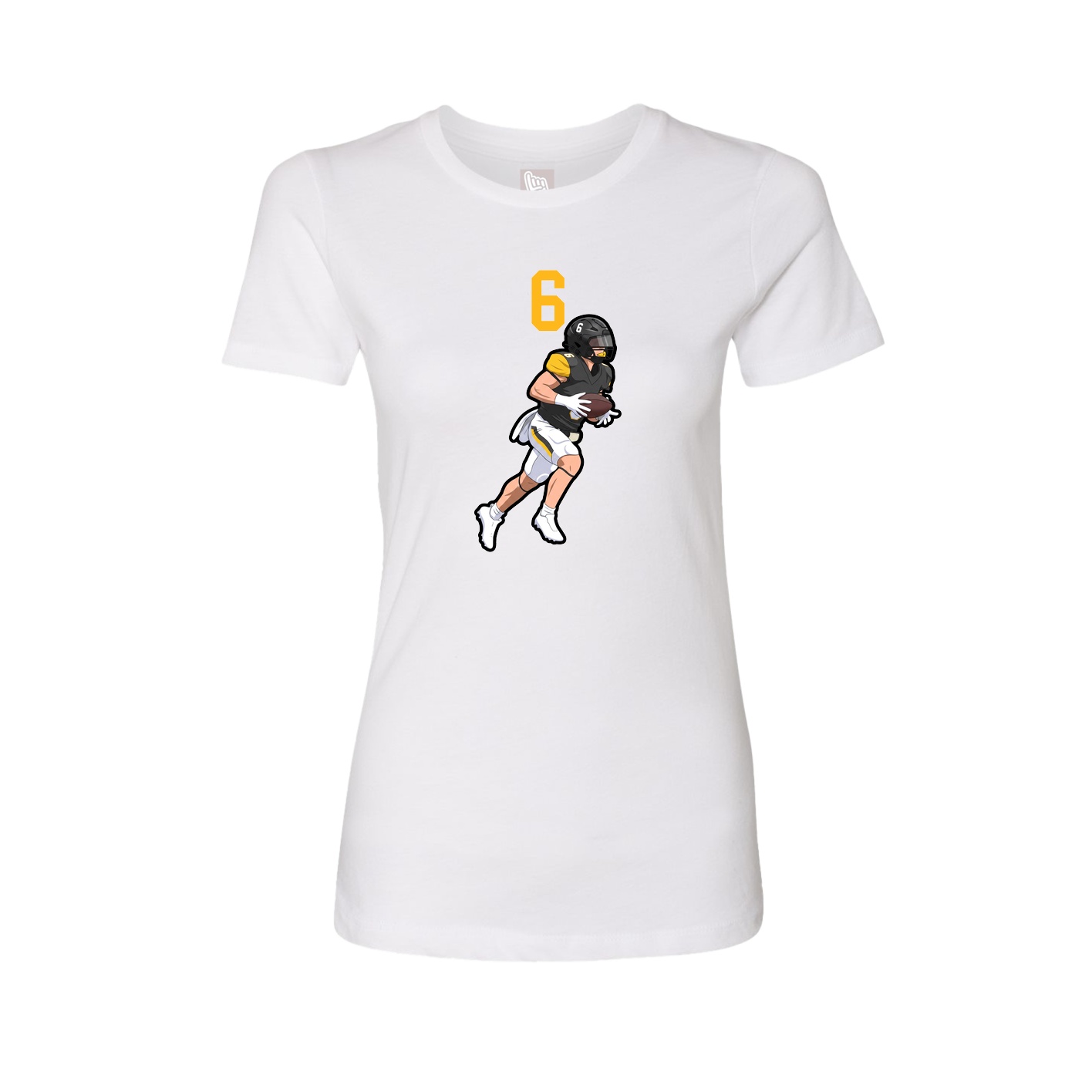 Fitted Women's Tee — Number Top in White