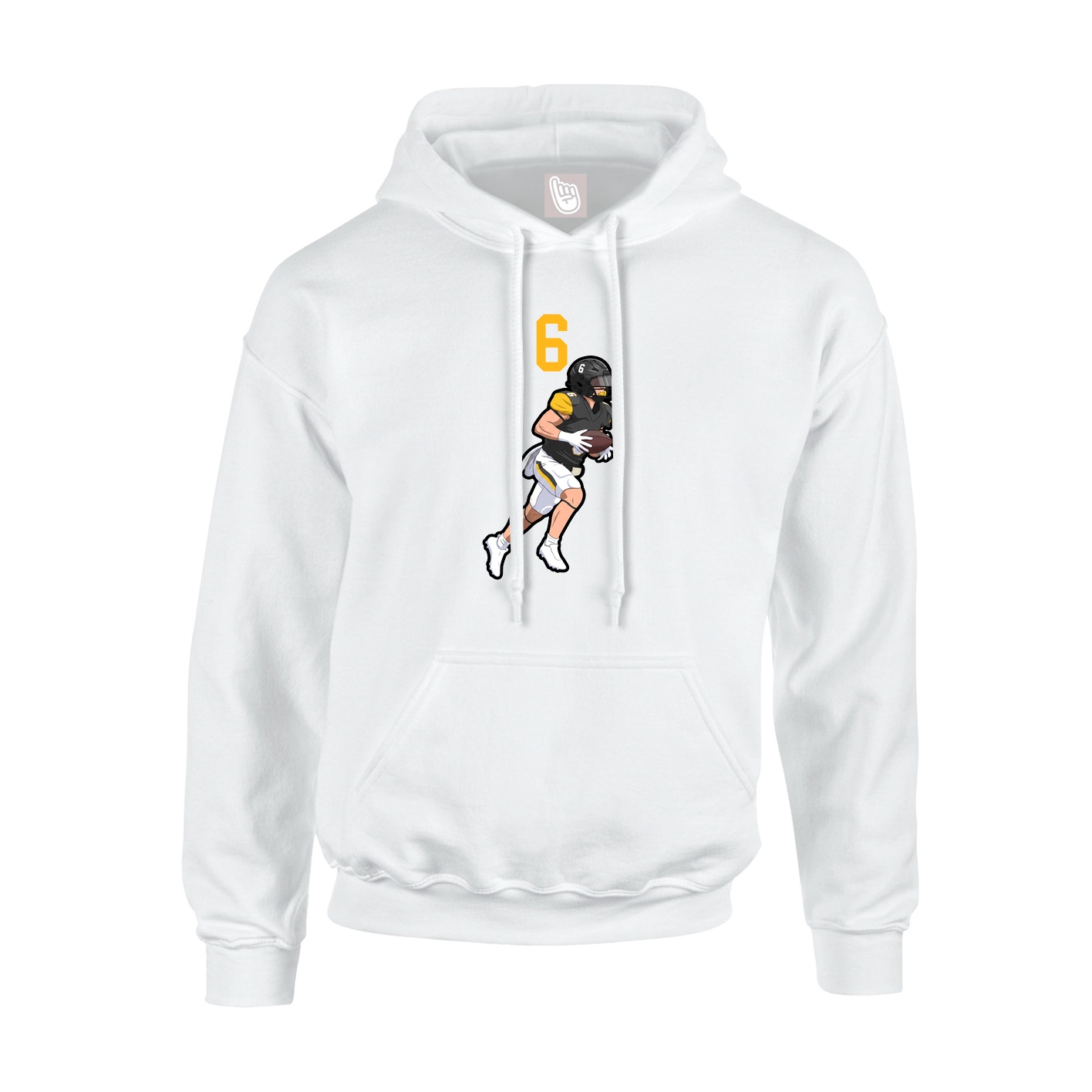 Hoodie — Number Top in White