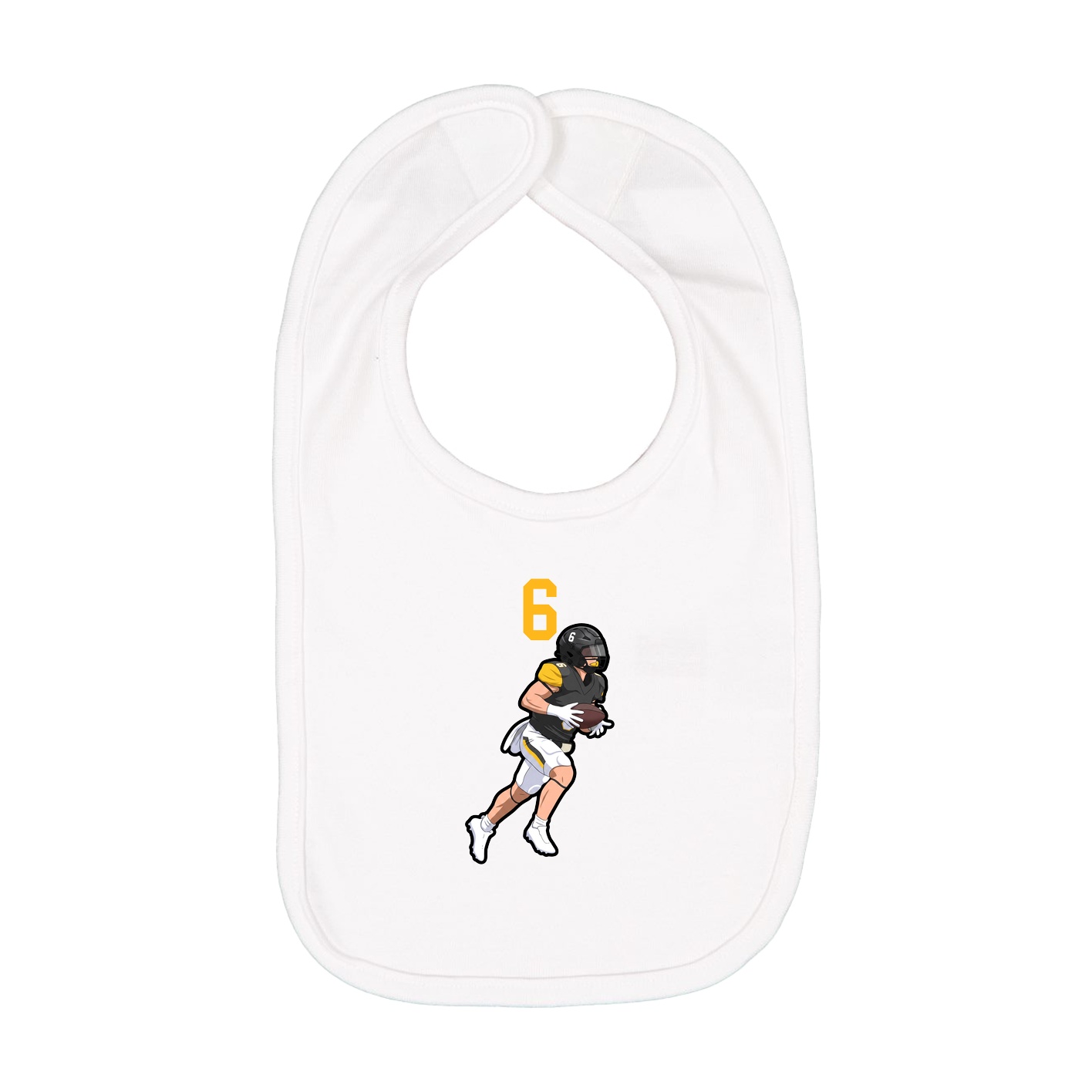 Infant Bib — Number Top in White