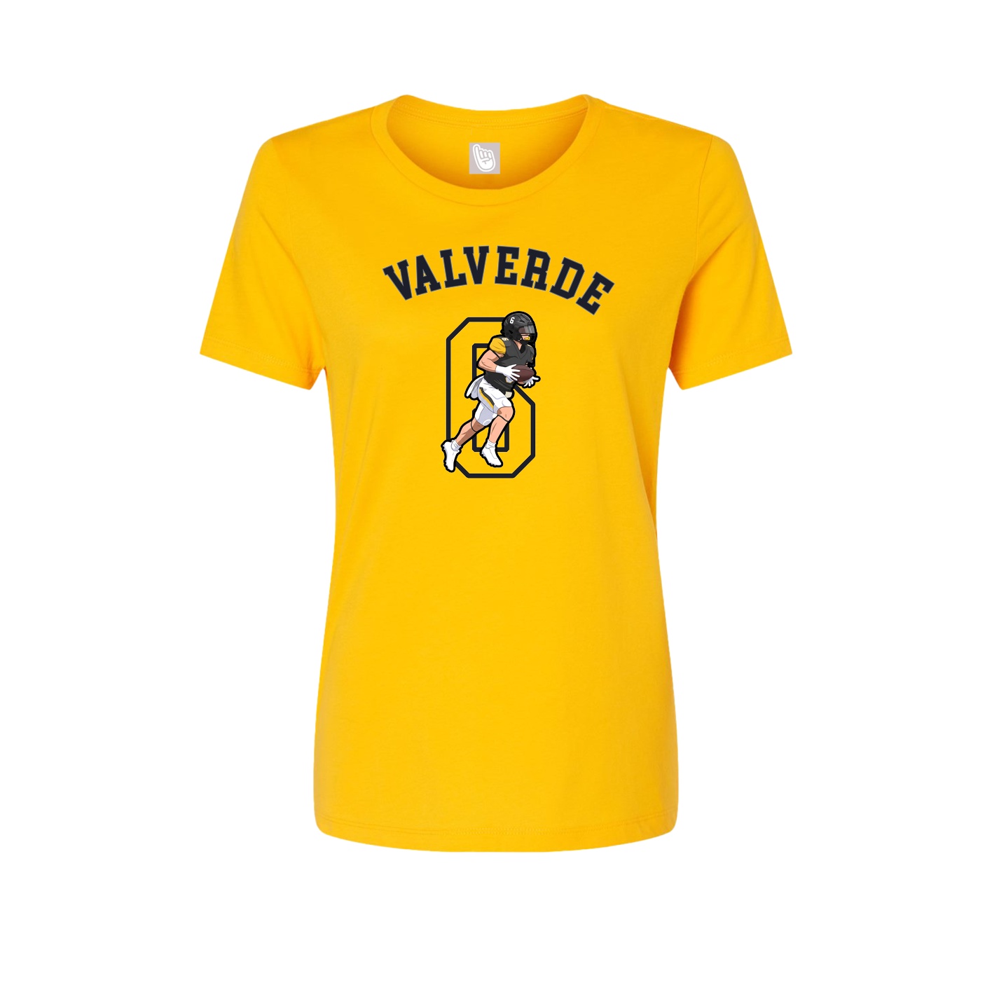 Fitted Women's Tee — Shirsey Arch in Gold