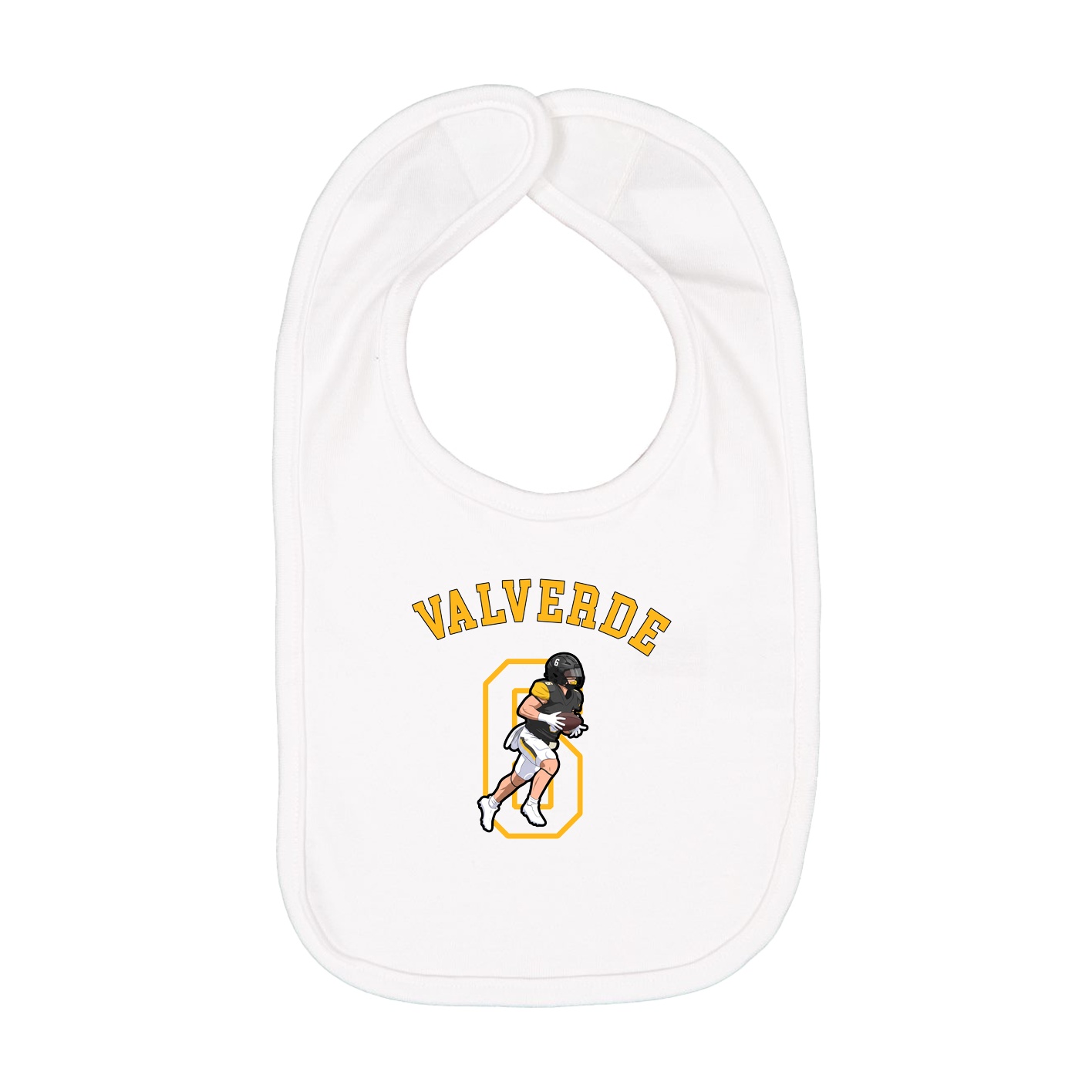 Infant Bib — Shirsey Arch in White