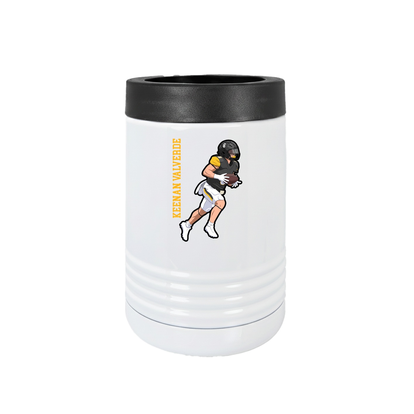 Beverage Holder — Name Vertical in White