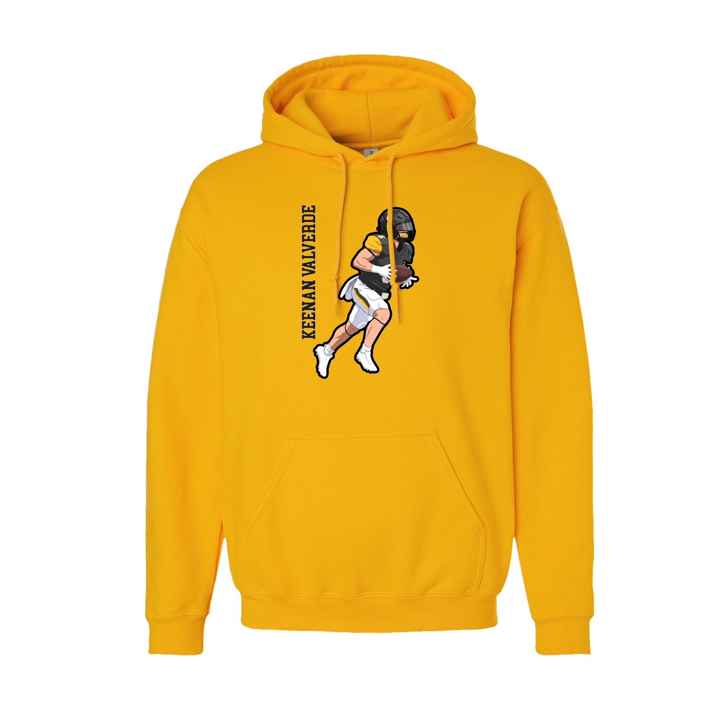 Hoodie — Name Vertical in Gold