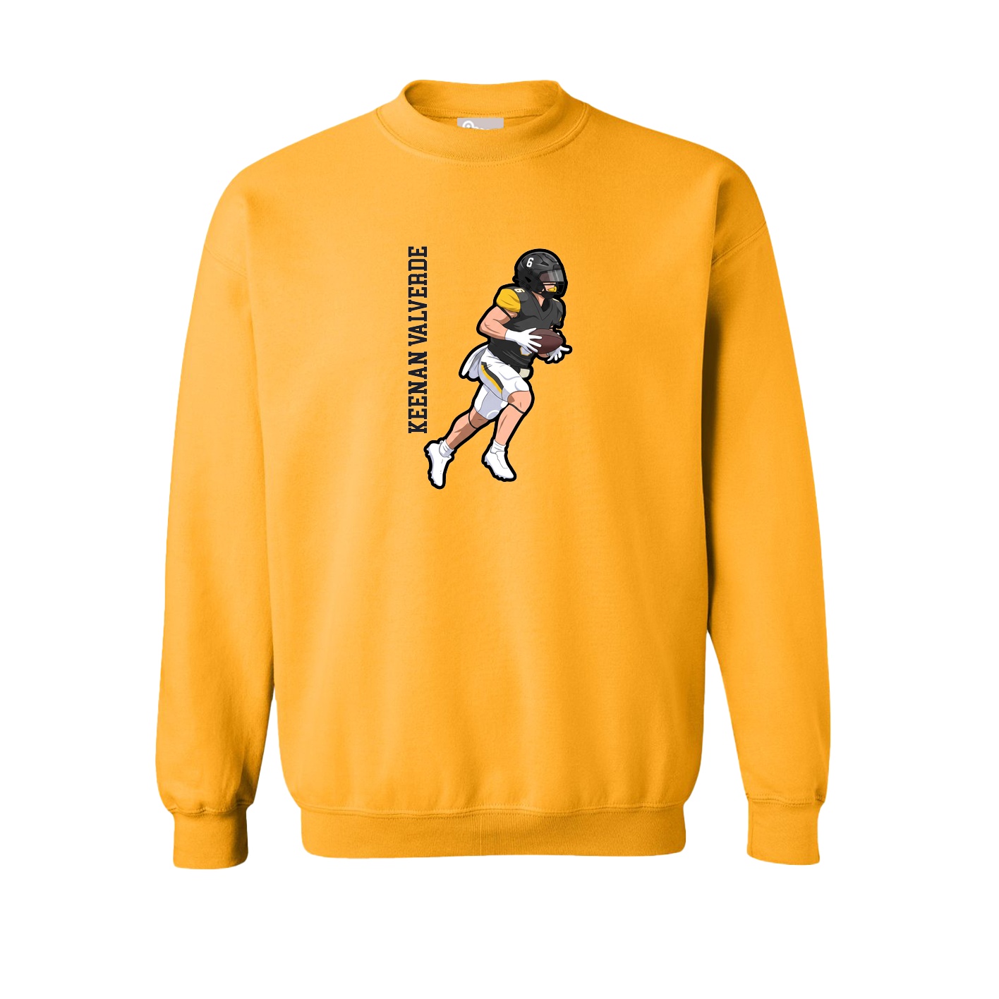Fleece Crew — Name Vertical in Gold