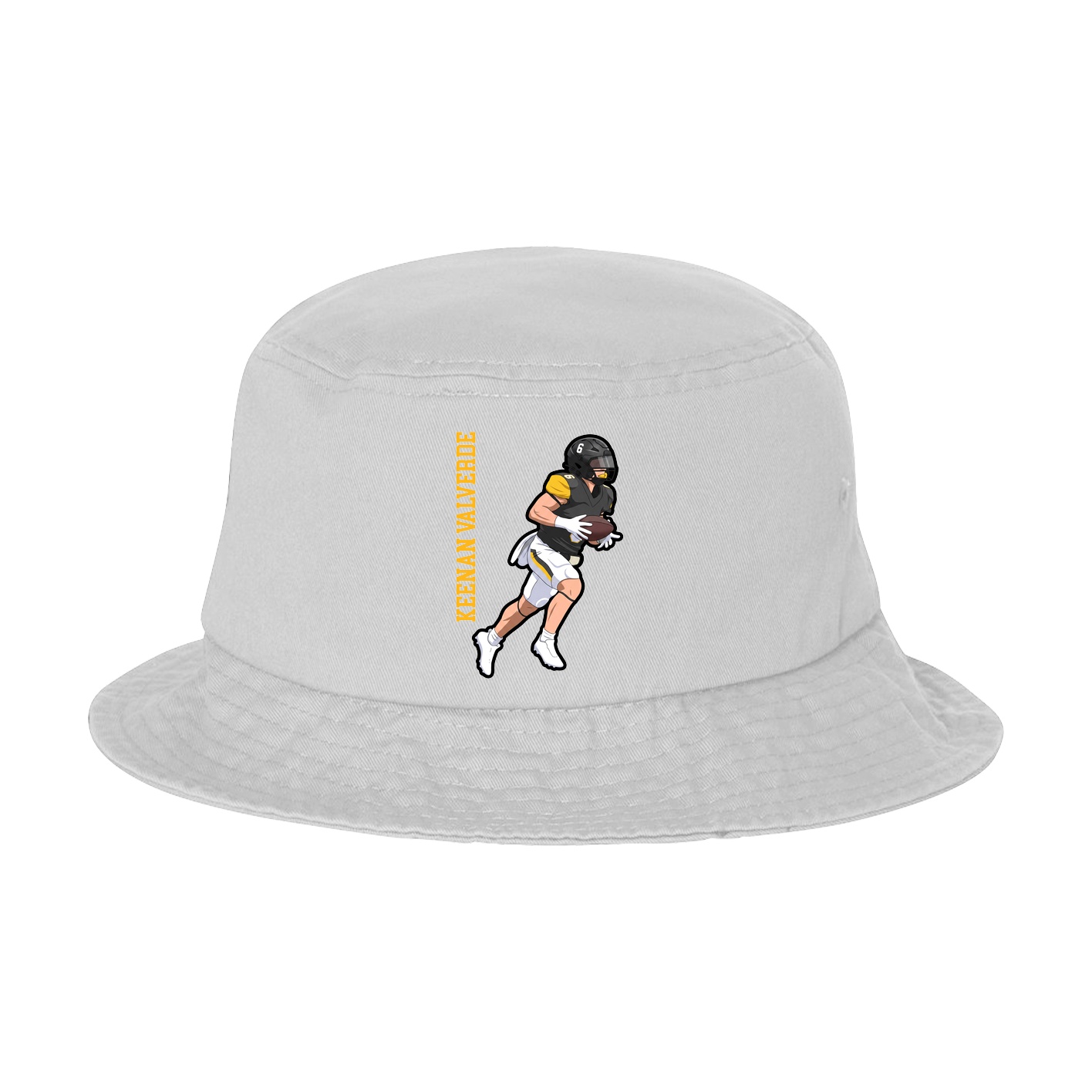 Bucket Cap — Name Vertical in White