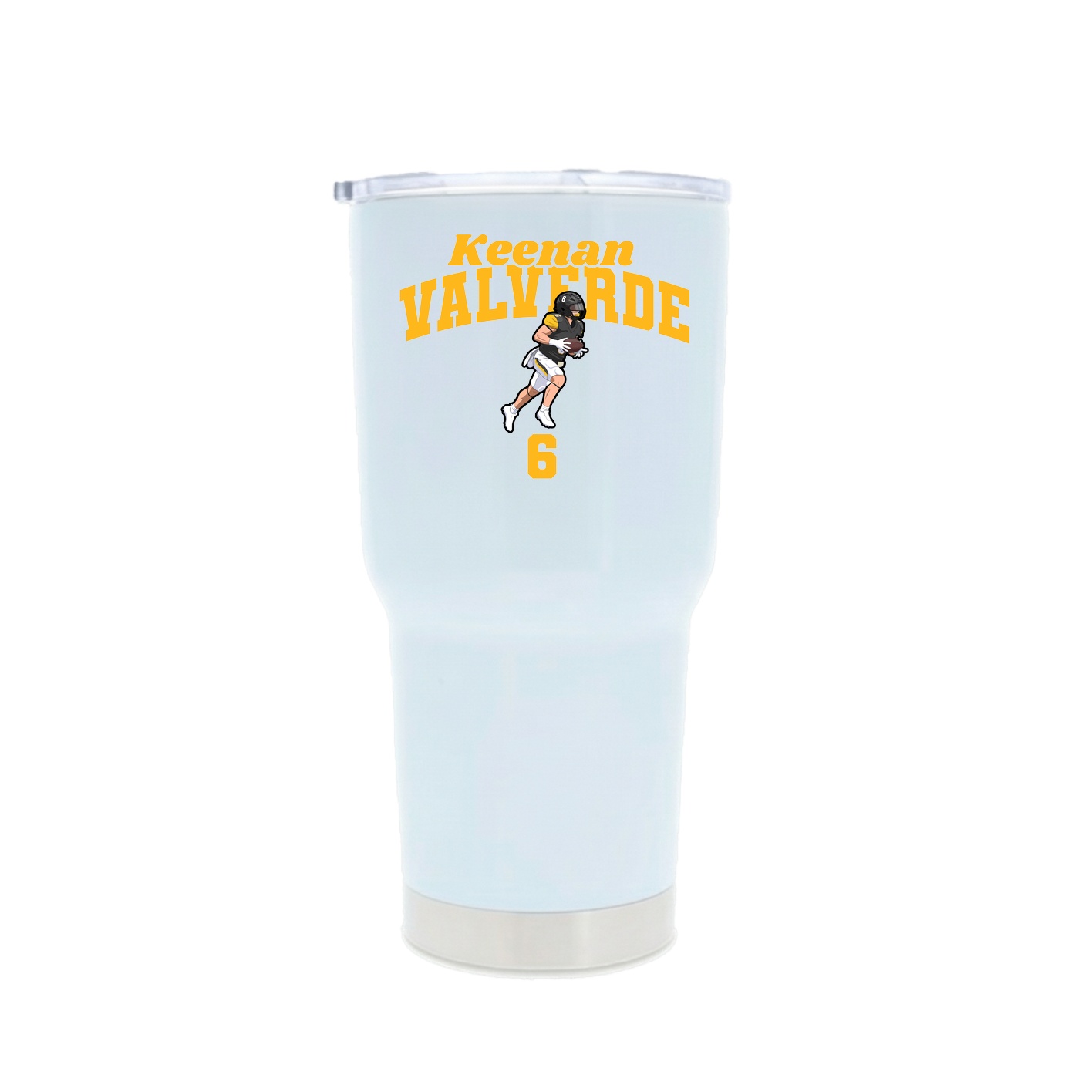 30oz Stainless Steel Tumbler — Signature Arch in White