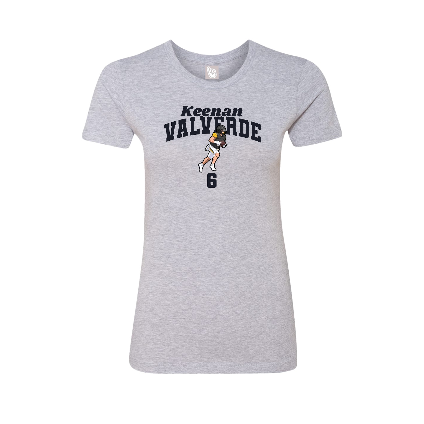 Fitted Women's Tee — Signature Arch in Grey