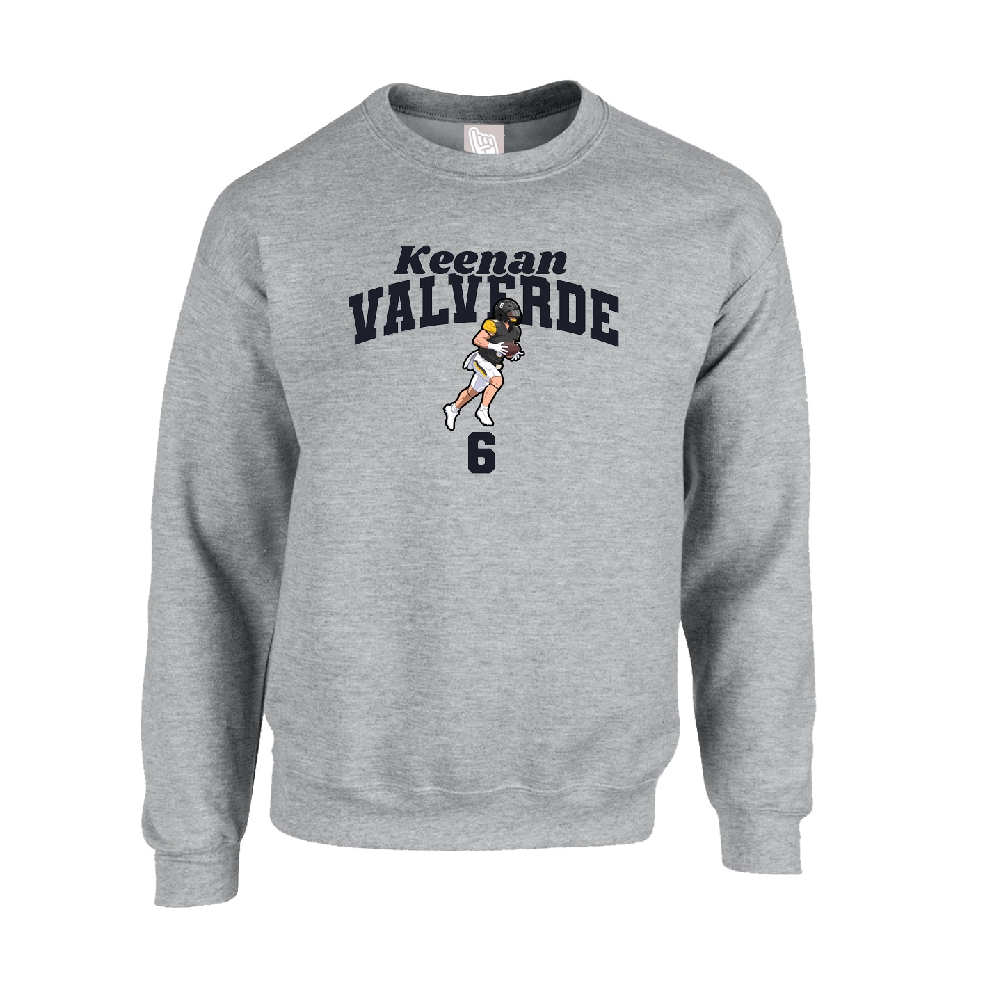 Fleece Crew — Signature Arch in Grey