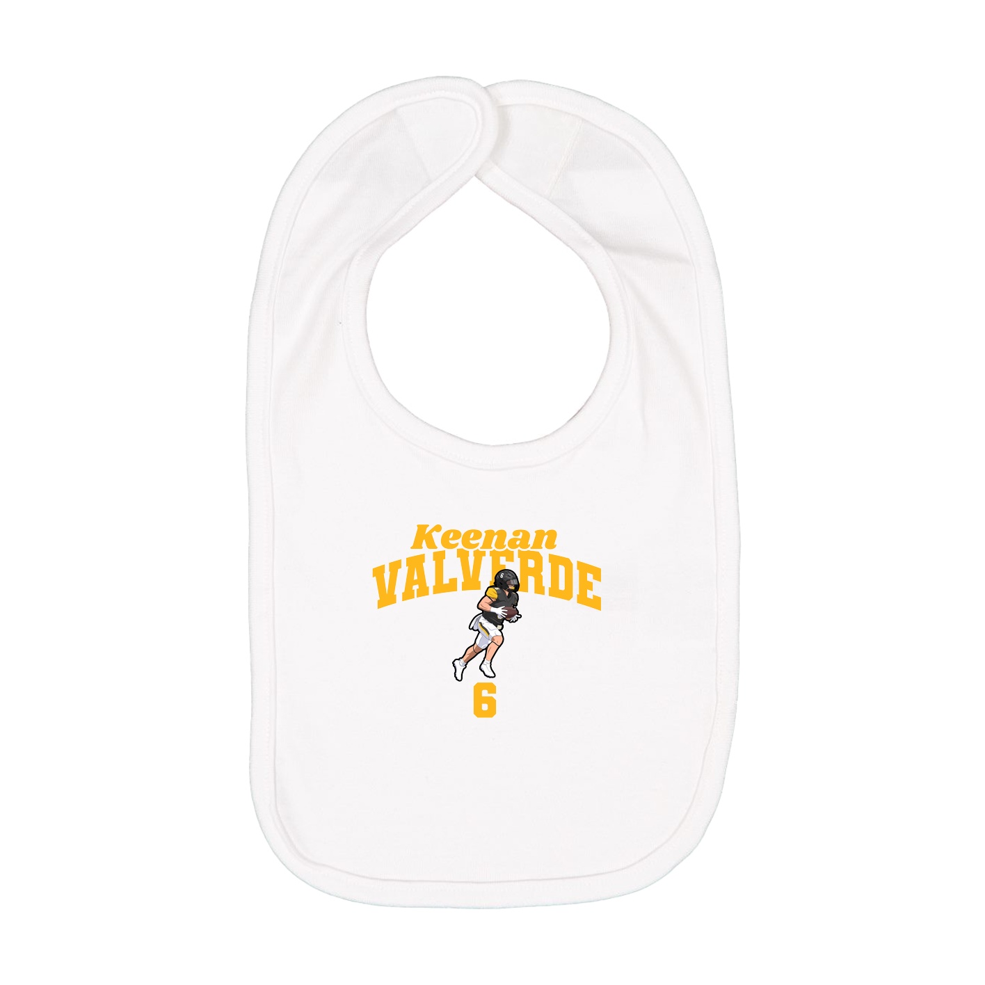 Infant Bib — Signature Arch in White