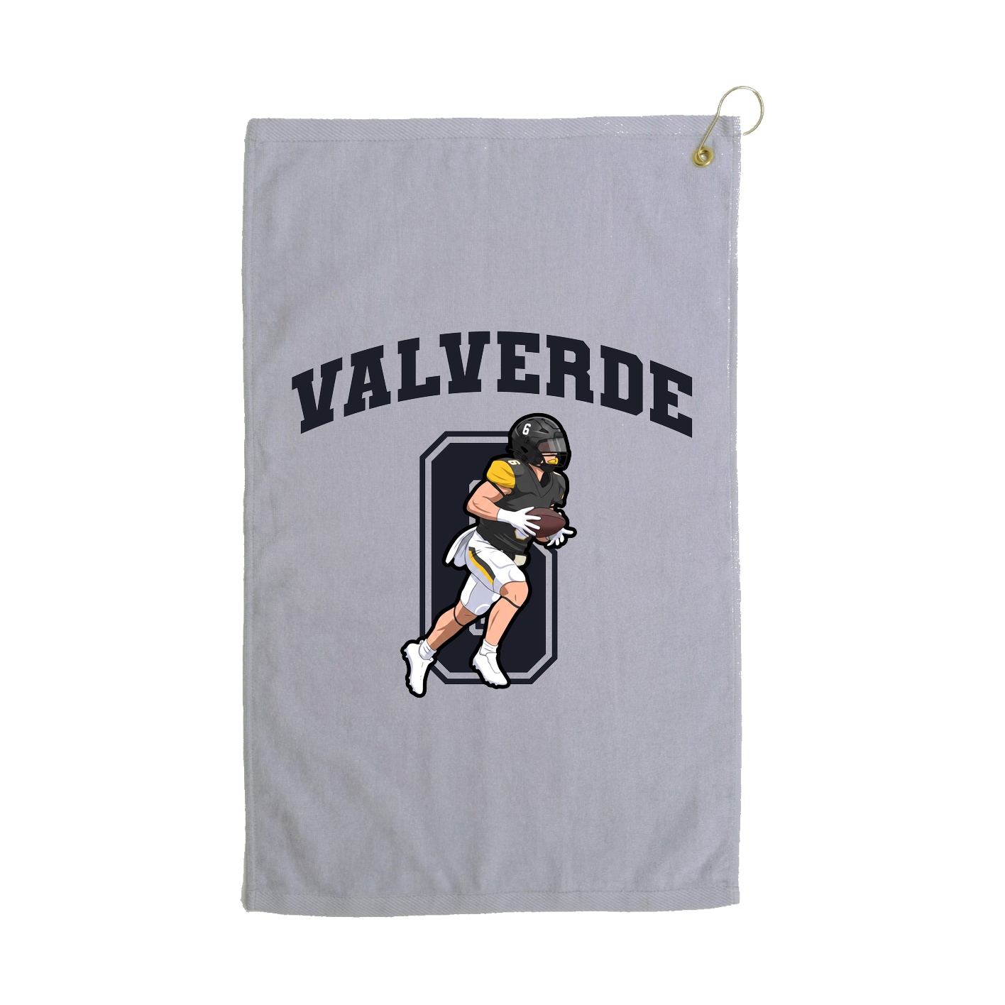 Golf Towel — Number in Grey