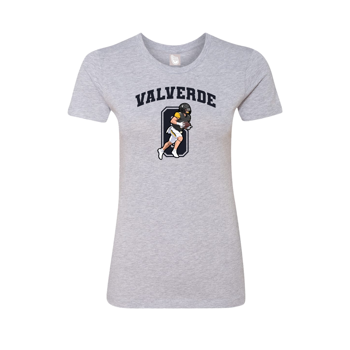 Fitted Women's Tee — Number in Grey