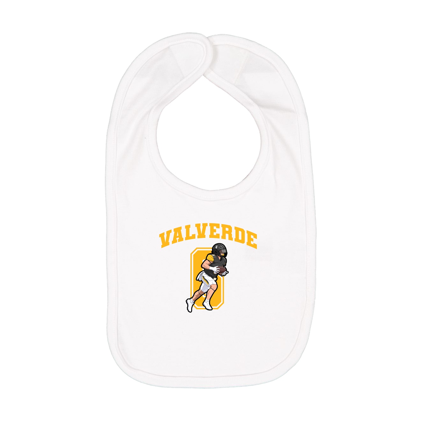 Infant Bib — Number in White