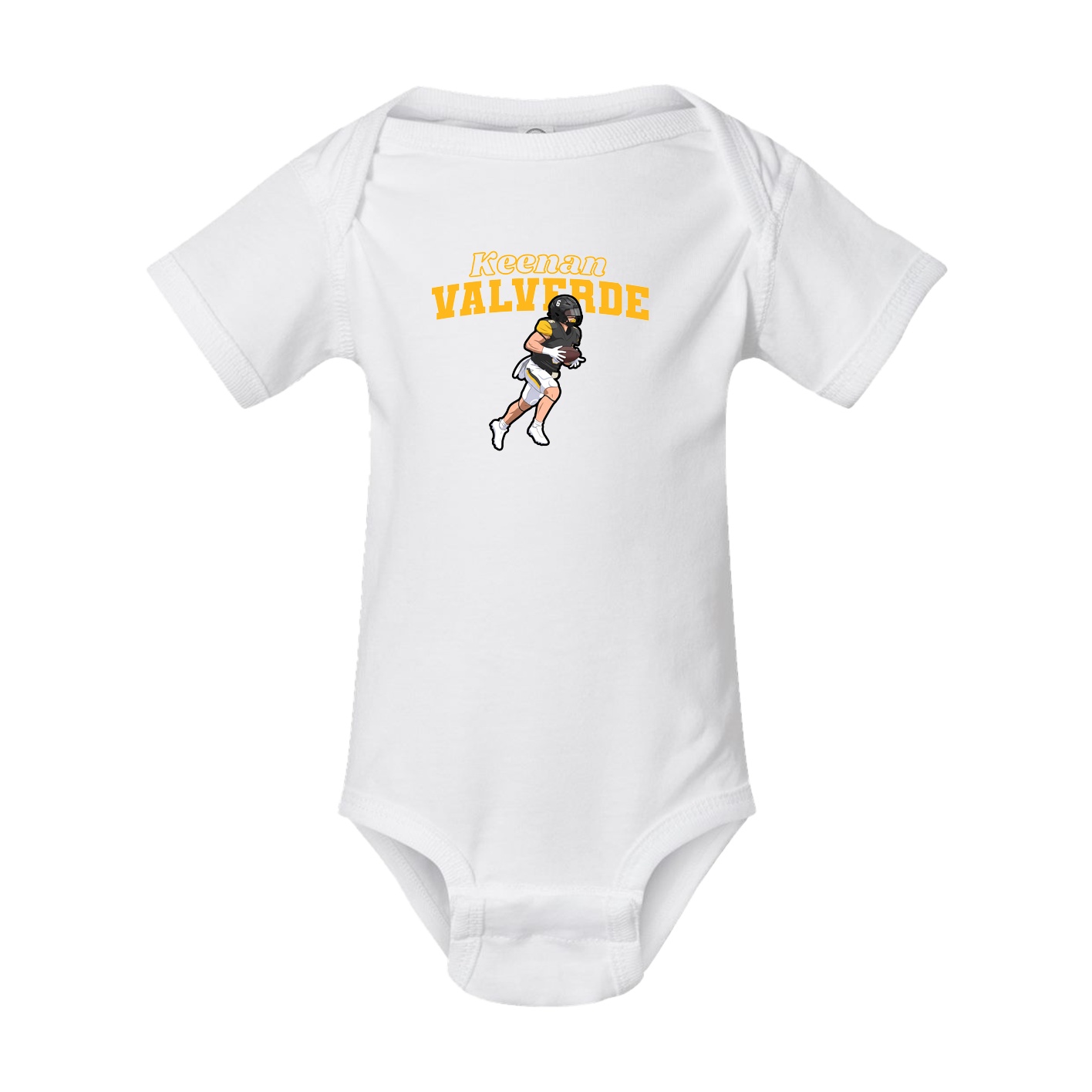 Baby Onesie — Name Arch in White