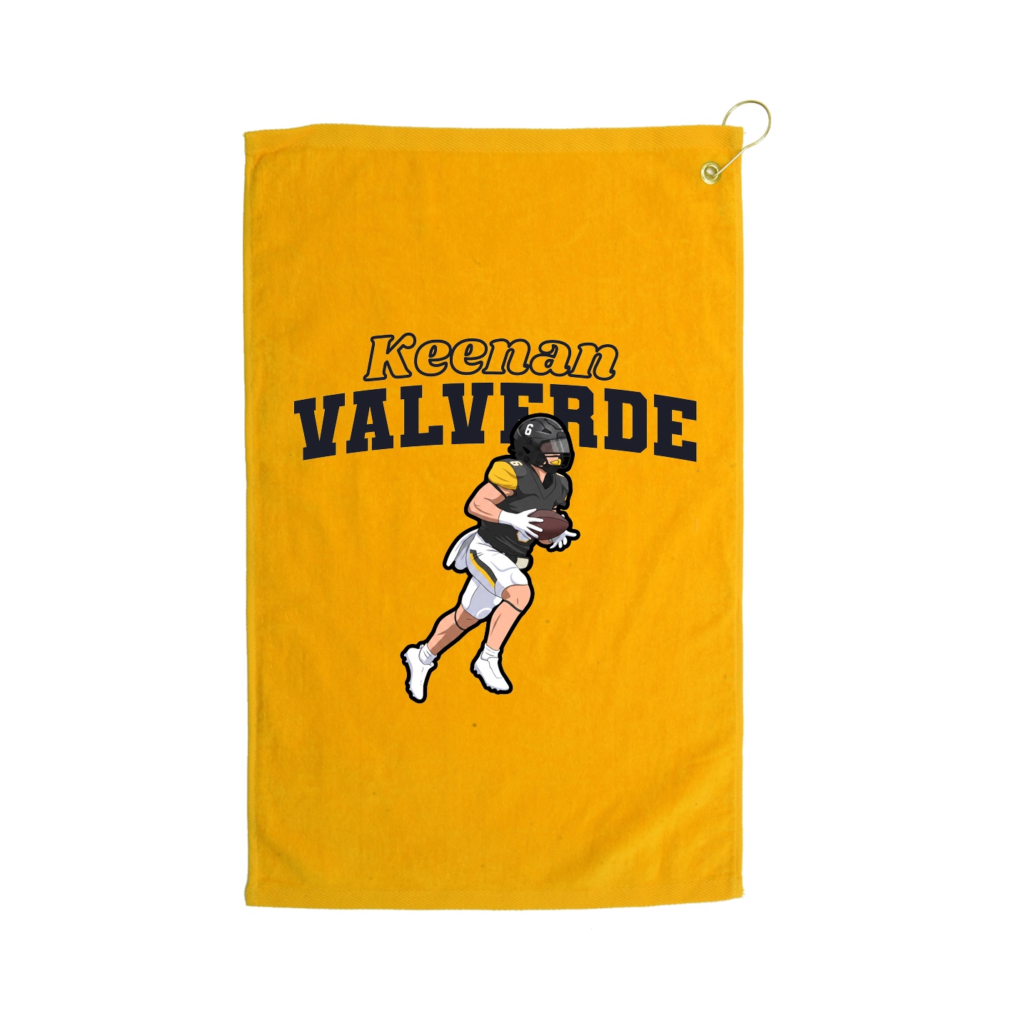 Golf Towel — Name Arch in Gold