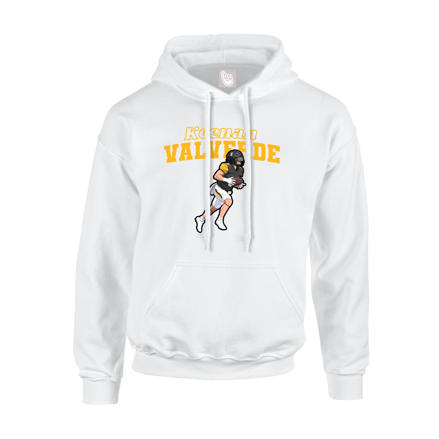 Hoodie — Name Arch in White