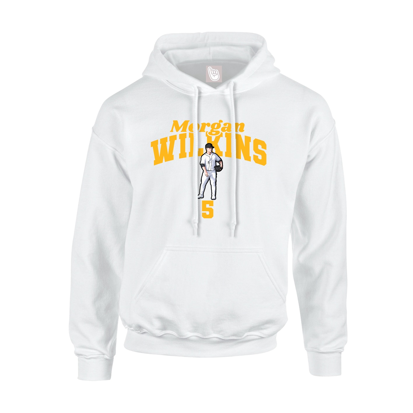 Hoodie — Signature Arch in White