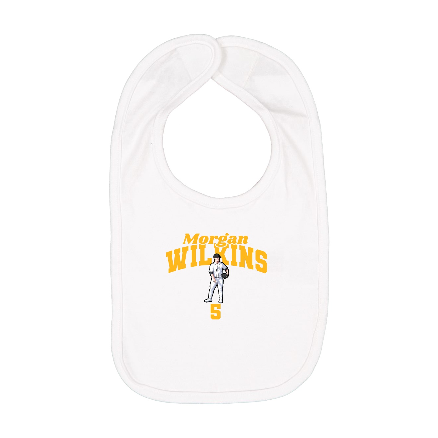 Infant Bib — Signature Arch in White
