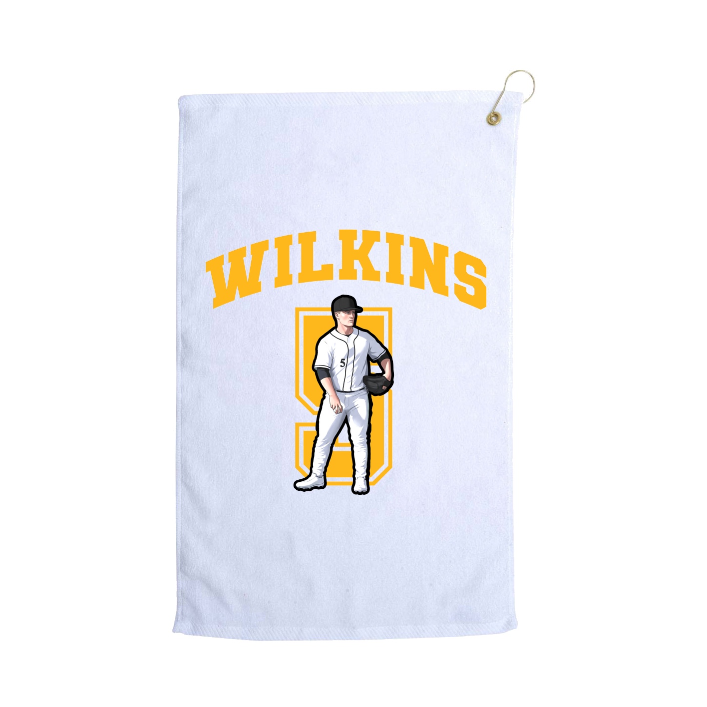Golf Towel — Number in White