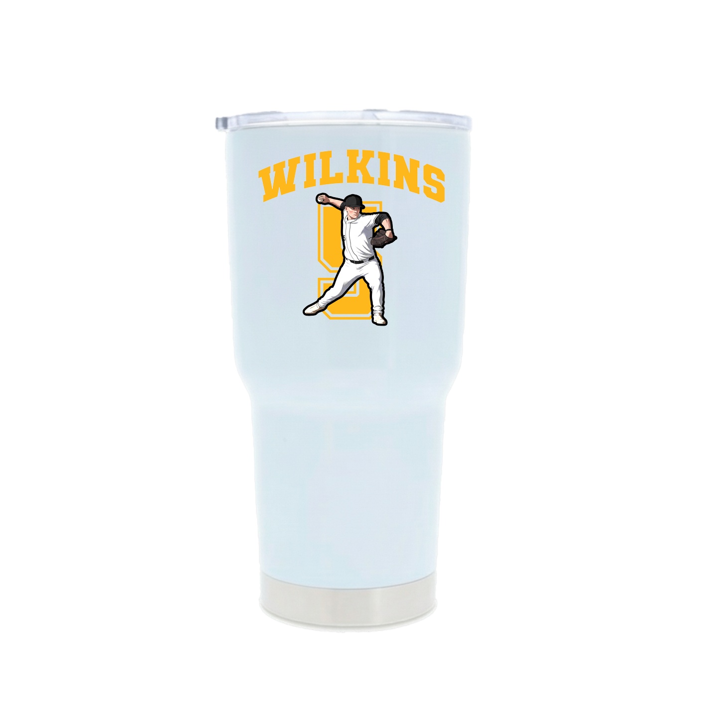 30oz Stainless Steel Tumbler — Number in White