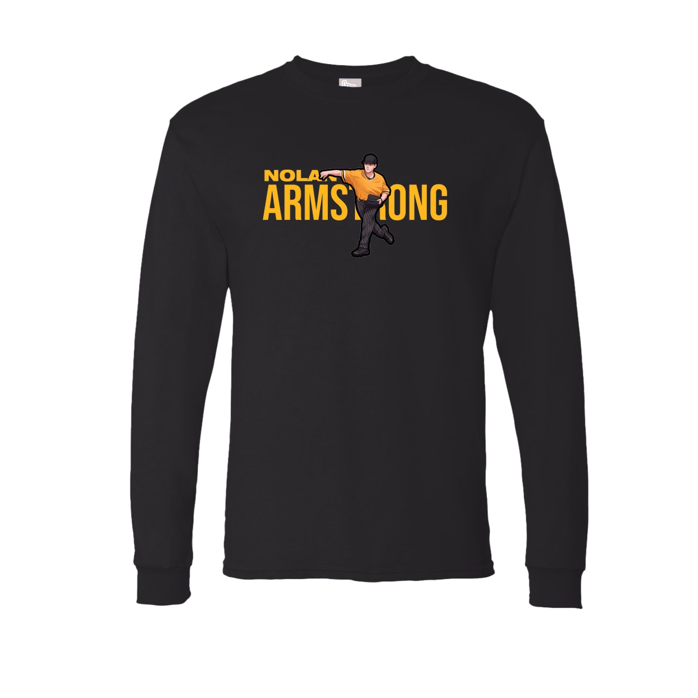 Long Sleeve Tee — Player Name in Black