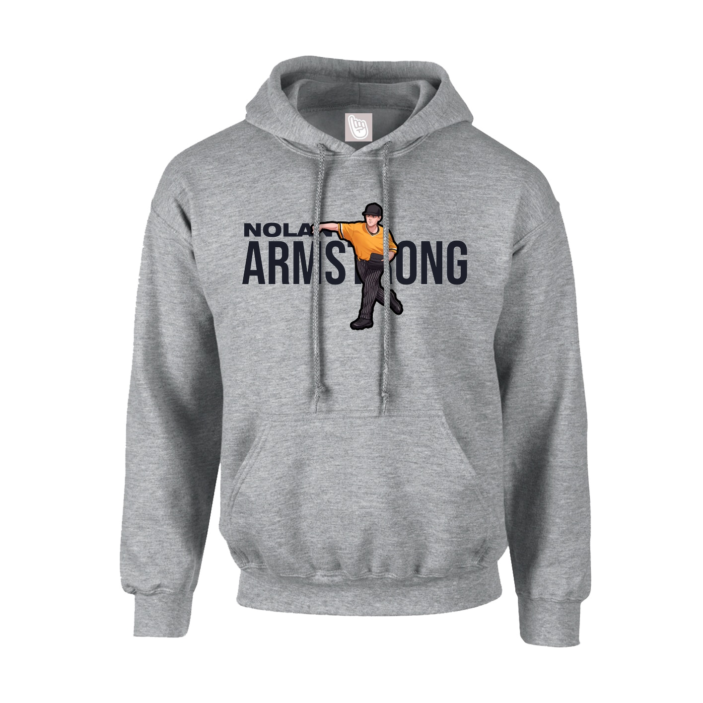 Hoodie — Player Name in Grey