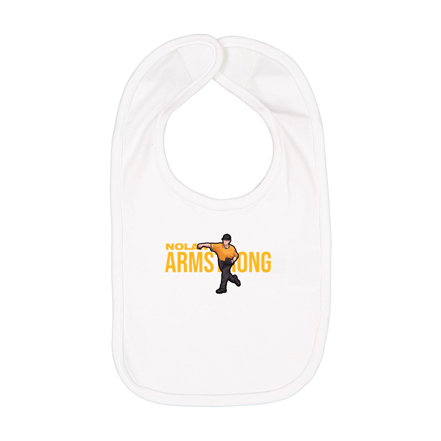 Infant Bib — Player Name in White