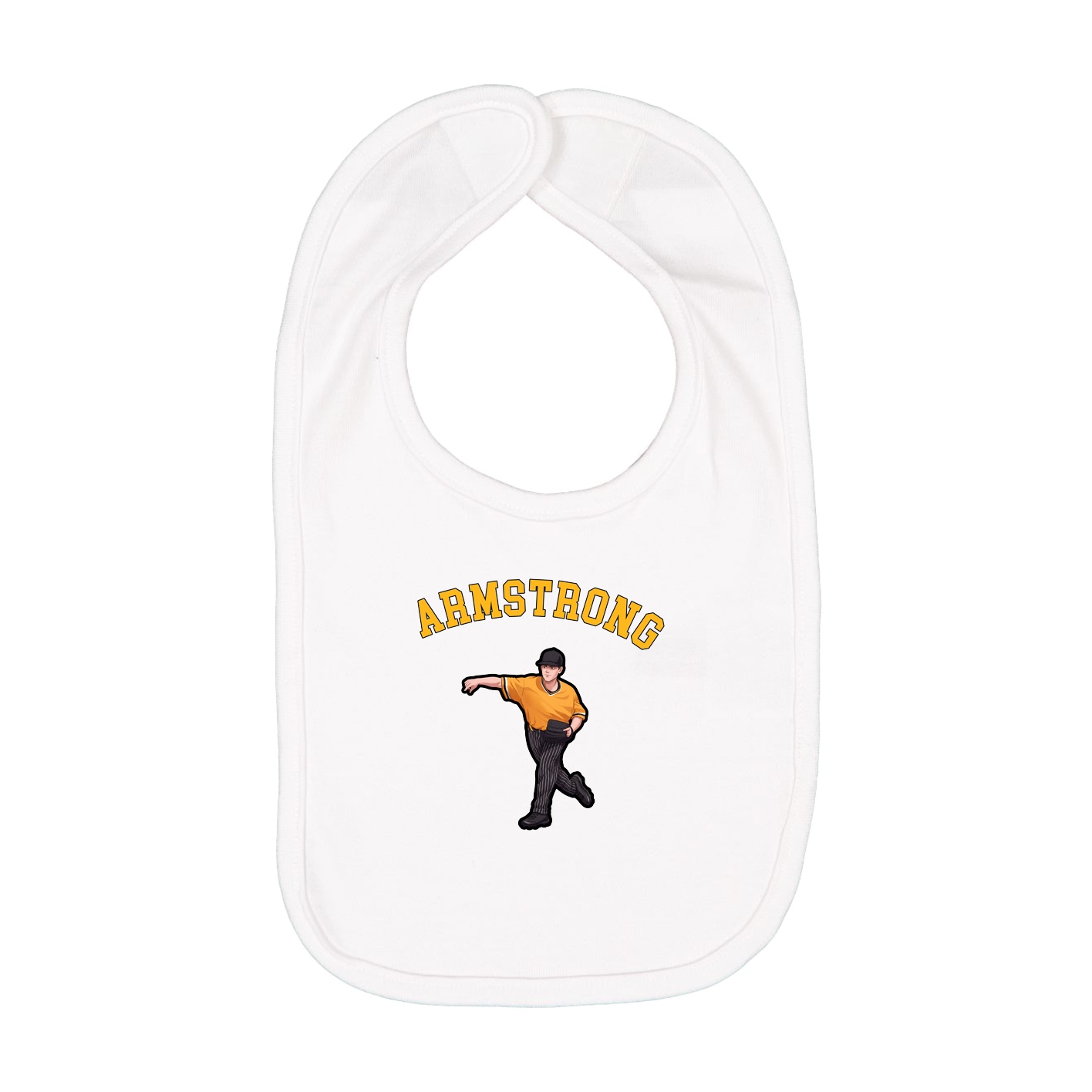 Infant Bib — Shirsey Arch in White