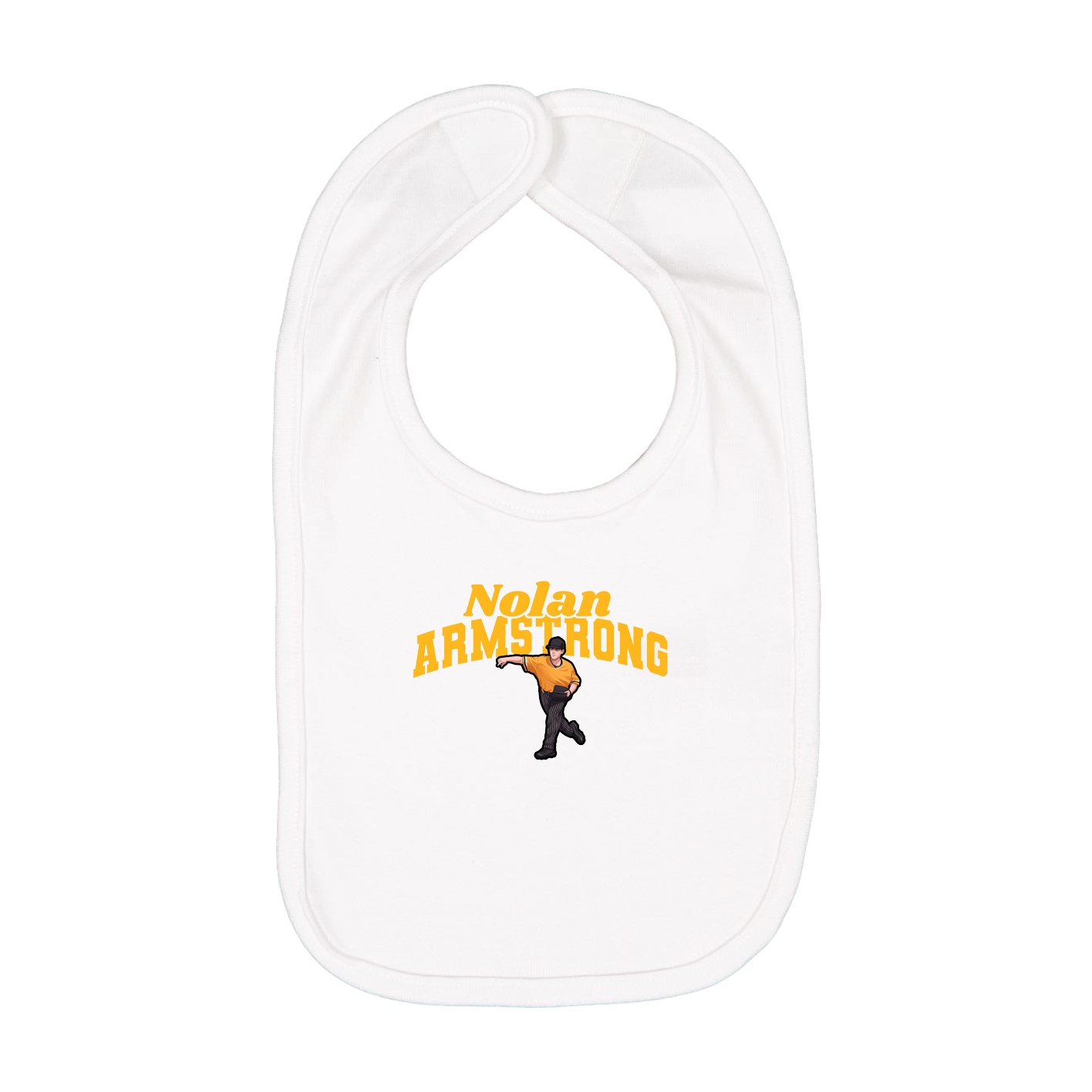 Infant Bib — Signature Arch in White