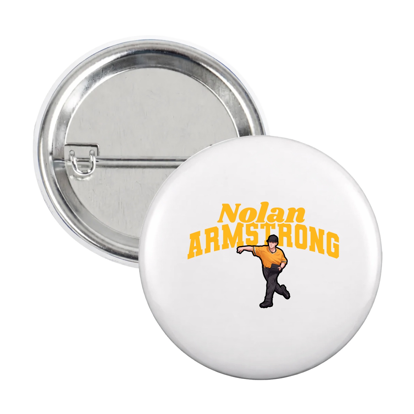 Game Day Button — Signature Arch in White
