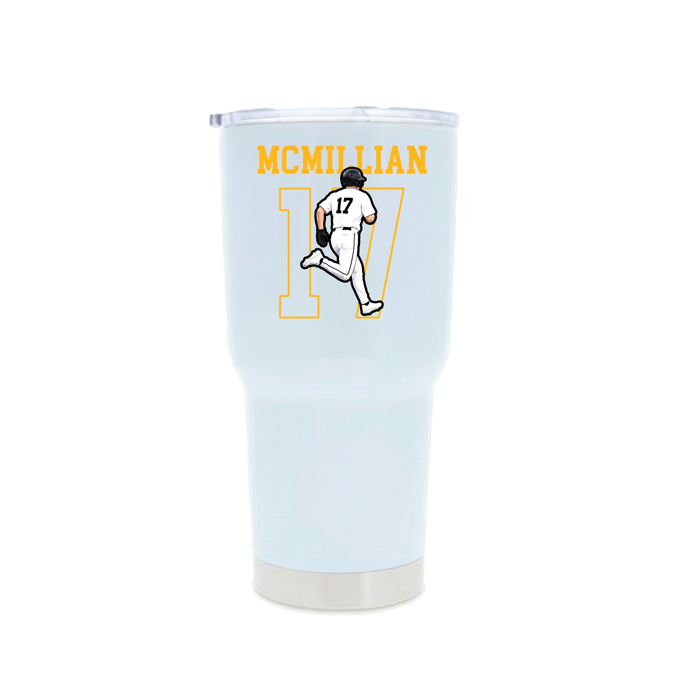 30oz Stainless Steel Tumbler — Classic in White