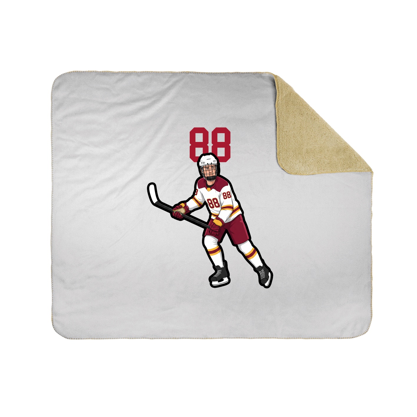 Throw Blanket — Number Top in White