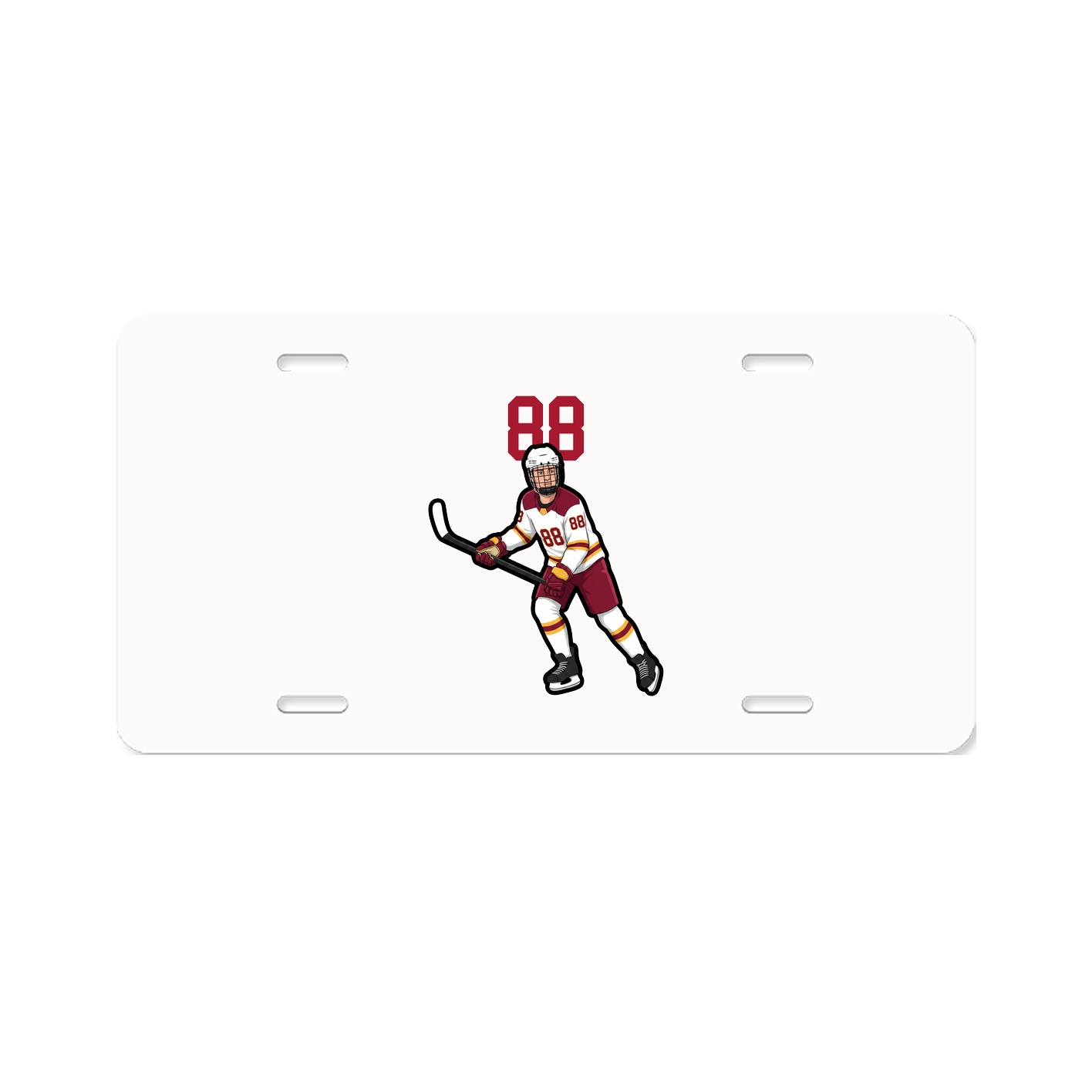 License Plate — Number Top in Classic