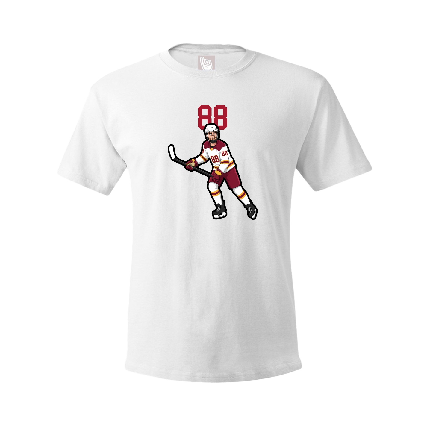 Youth Tee — Number Top in White