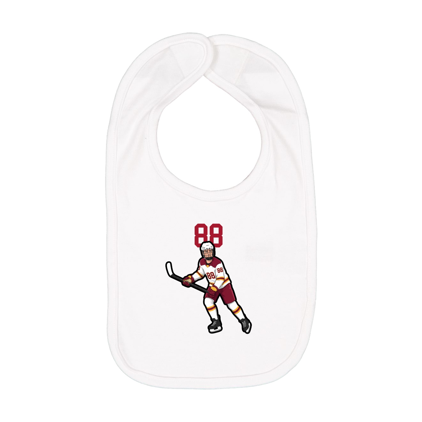 Infant Bib — Number Top in White