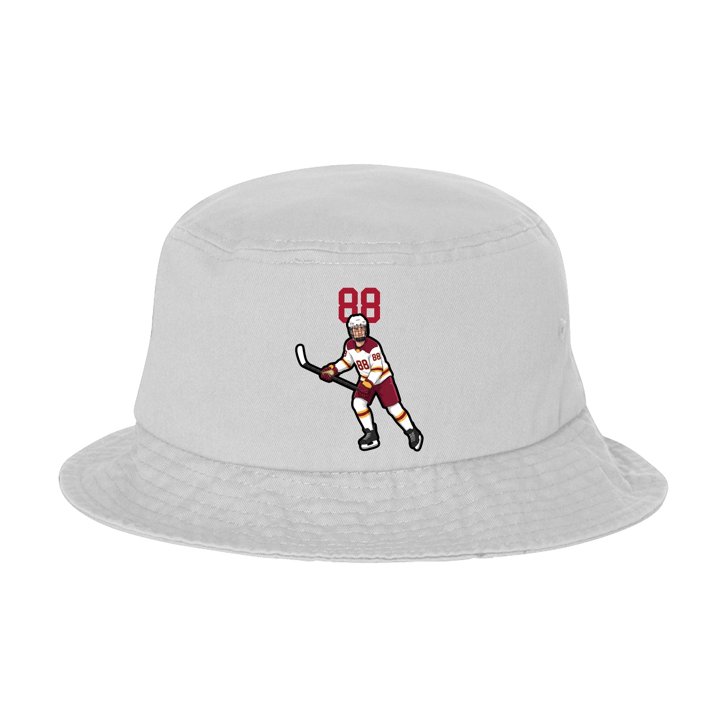 Bucket Cap — Number Top in White
