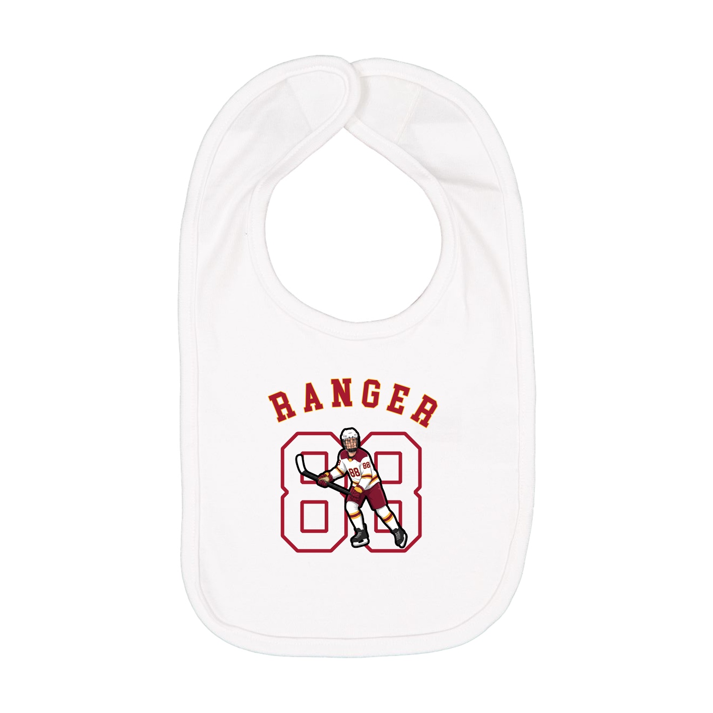 Infant Bib — Shirsey Arch in White