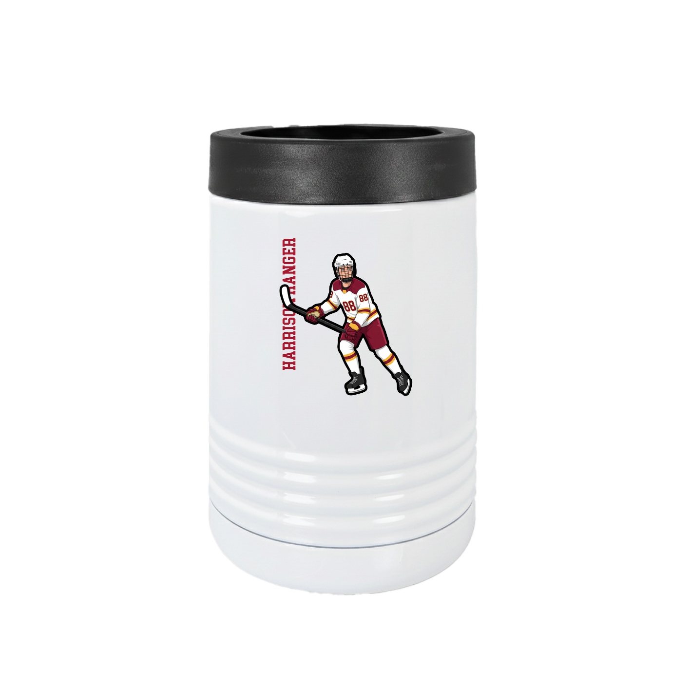 Beverage Holder — Name Vertical in White