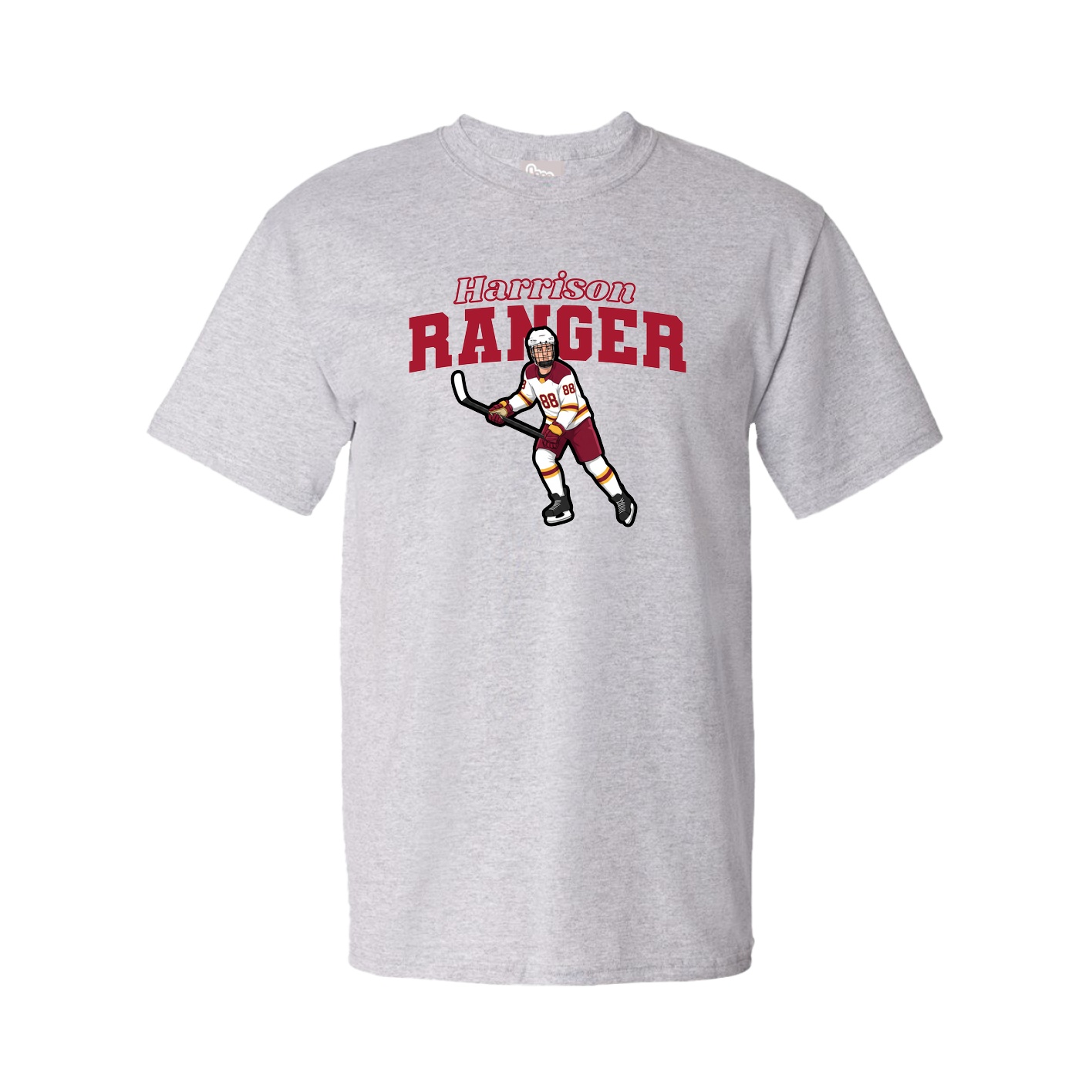 Youth Tee — Name Arch in Grey