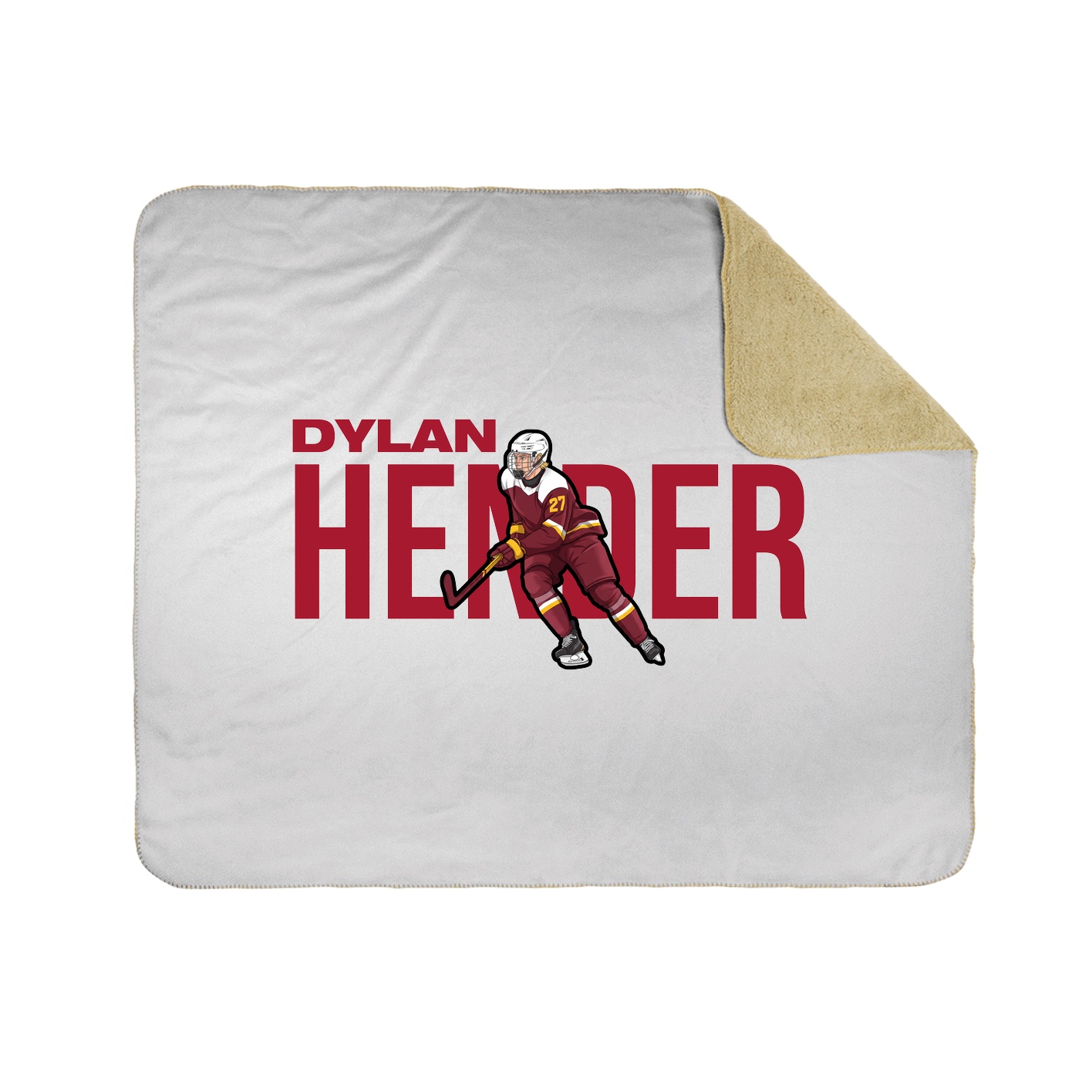 Throw Blanket — Player Name in White