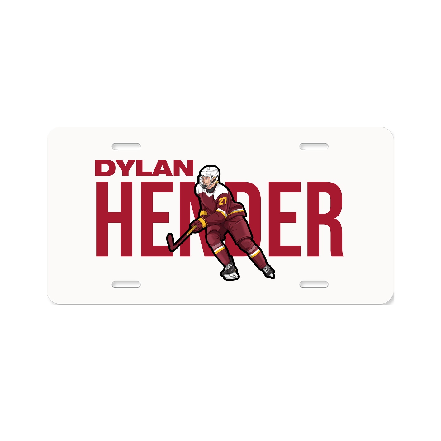 License Plate — Player Name in Classic