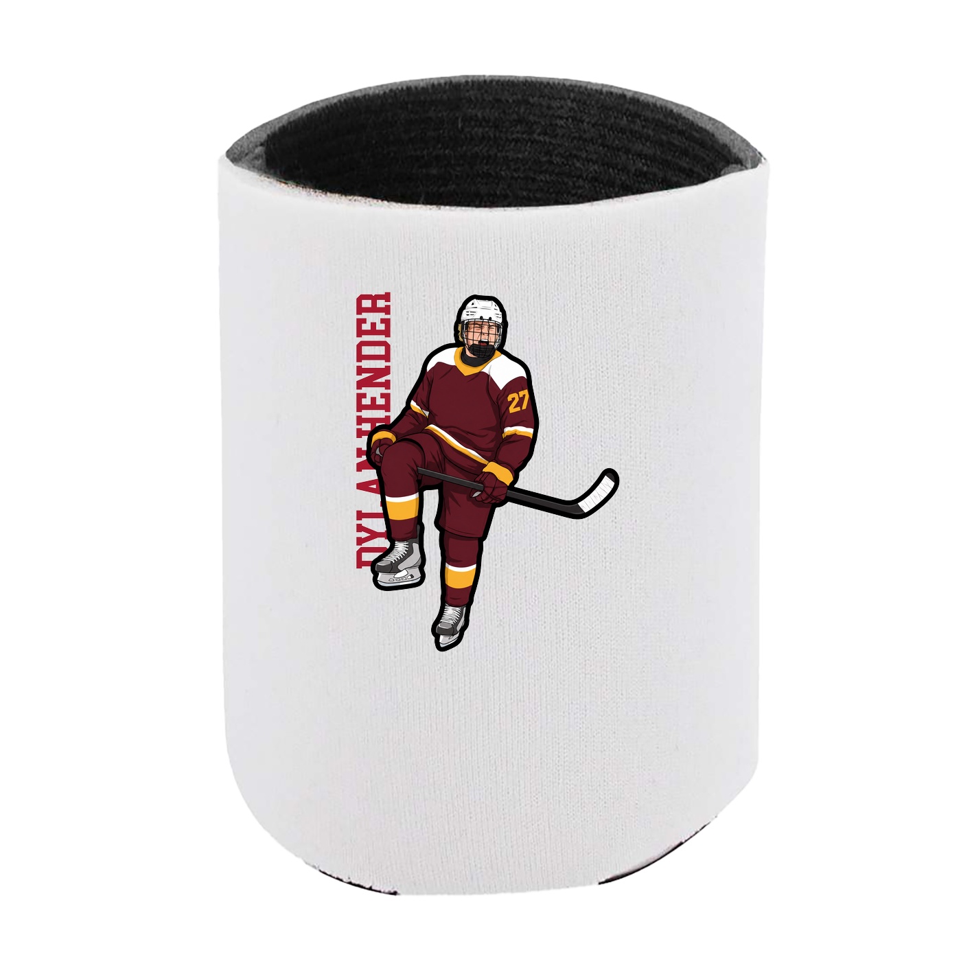 Can Holder — Name Vertical in White