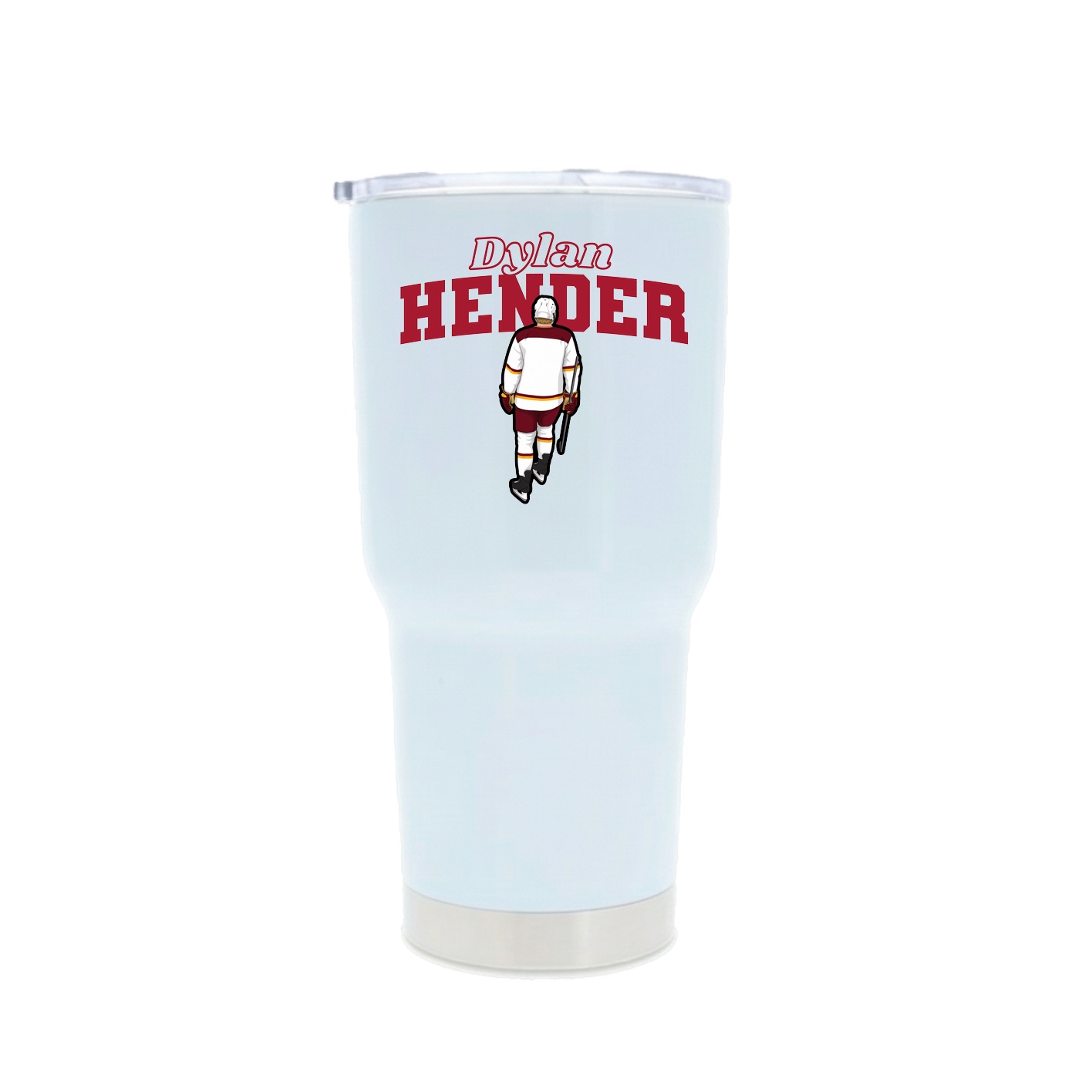 30oz Stainless Steel Tumbler — Name Arch in White