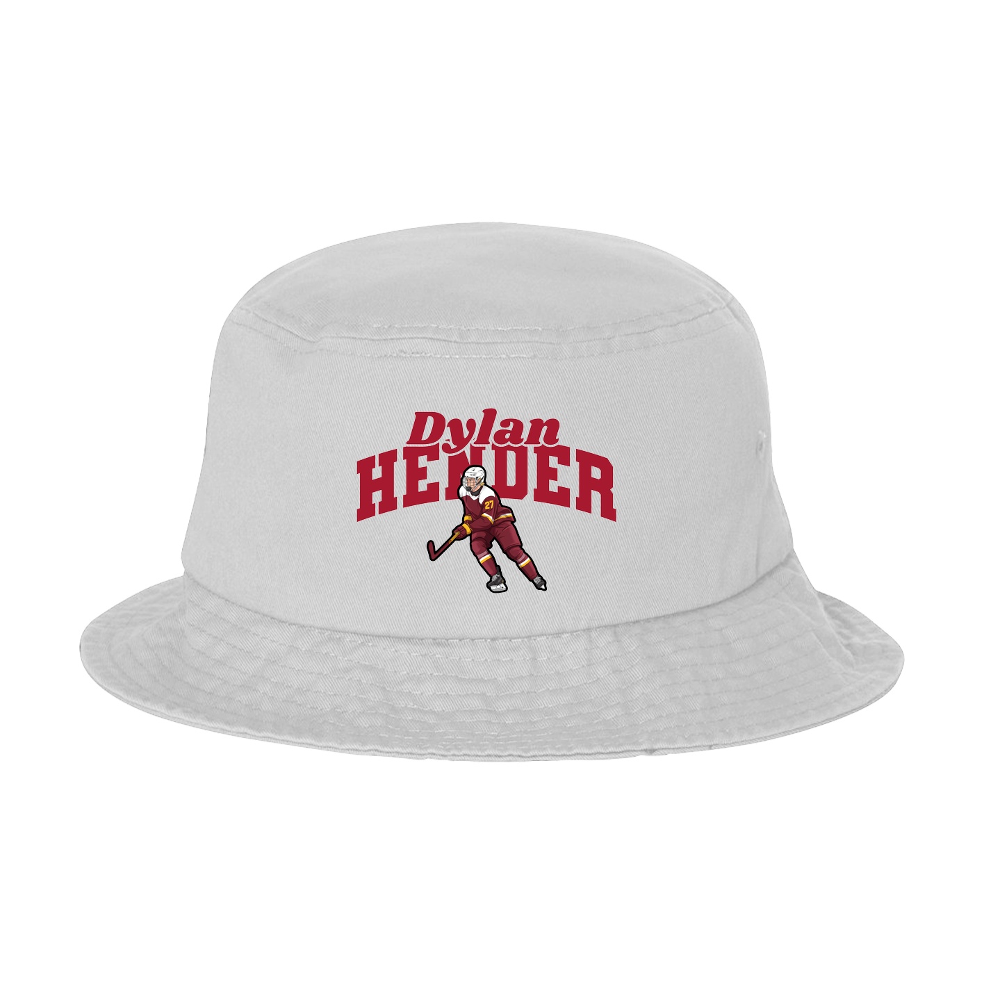 Bucket Cap — Signature Arch in White