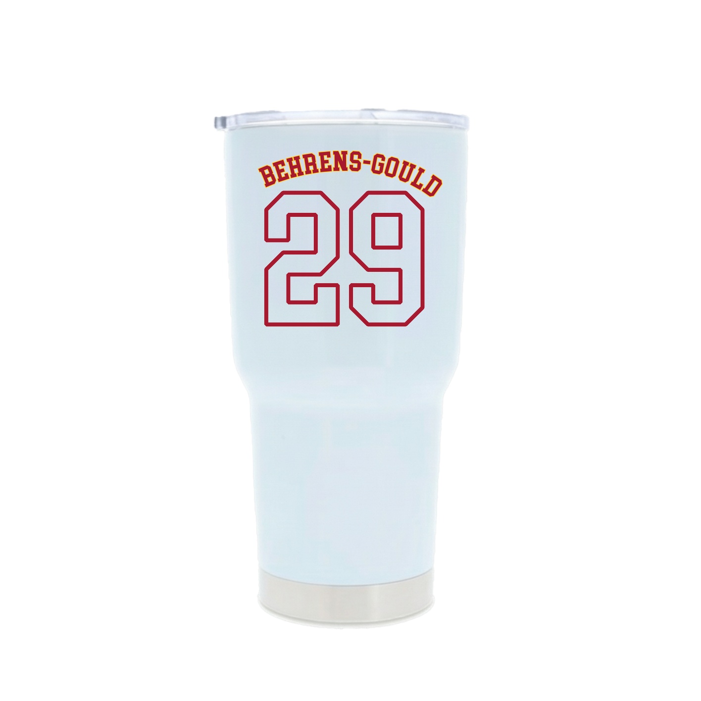 30oz Stainless Steel Tumbler — Shirsey Arch in White