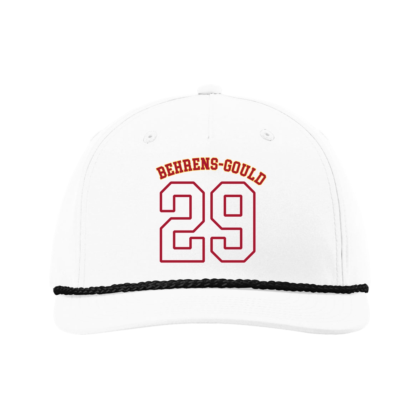 Five-Panel Classic Rope Cap — Shirsey Arch in White